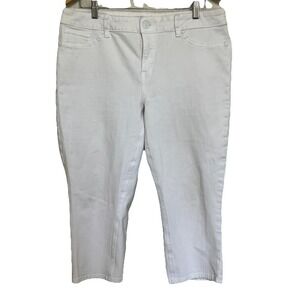 Women's SEVEN7 White Skinny Capri Jeans Size‎ 16 Denim Stretch